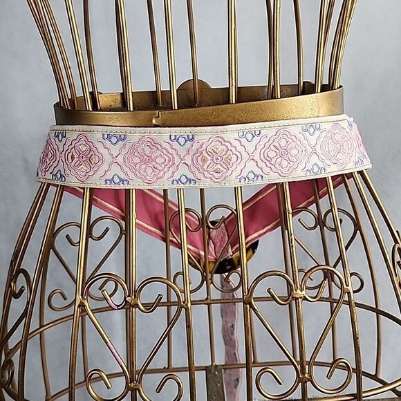 Vintage Preppy Tortoise Shell and Floral Belt - Picture 5 of 6